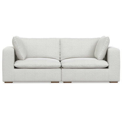 Jasmine 2-Seater Modular Sofa In Velvety Chenille Performance Fabric