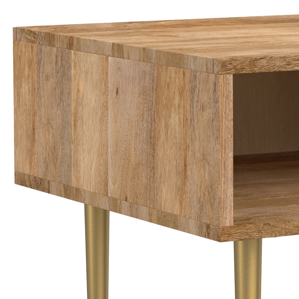 Fallon SOLID MANGO WOOD End Table in Natural