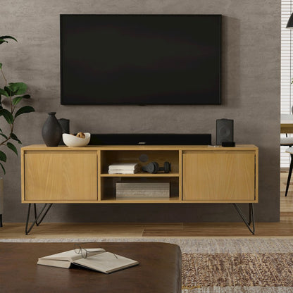 Hunter Tv Media Stand In Oak Veneer