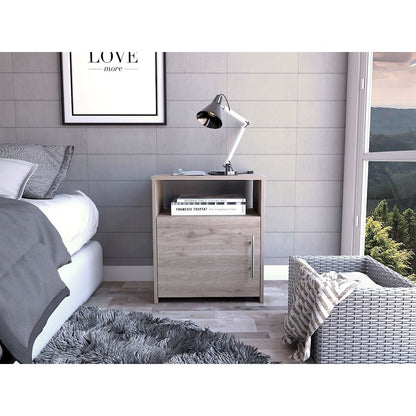 Nordico Nightstand Light Gray MDF
