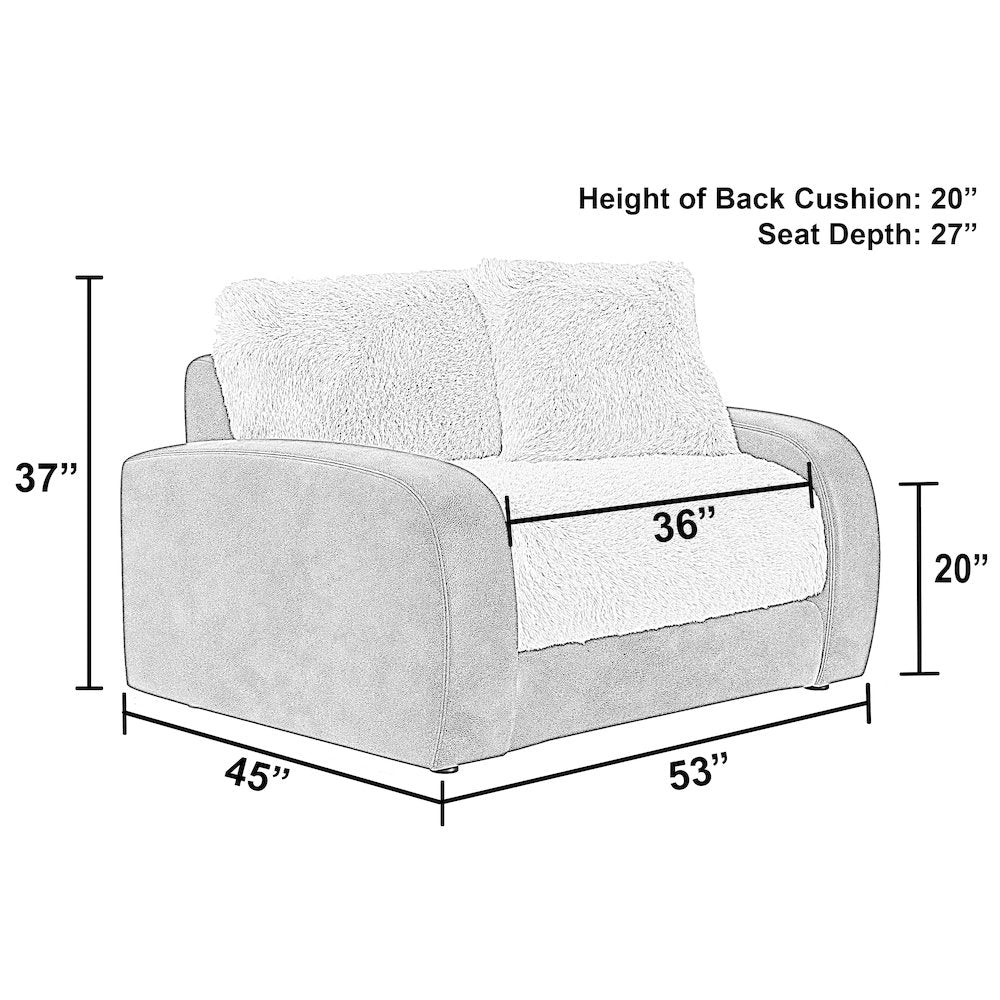 Snowball Chair 1/2 in White Color