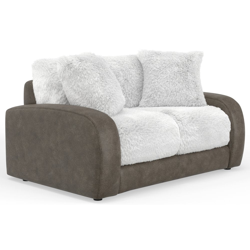 Snowball Loveseat in White Color