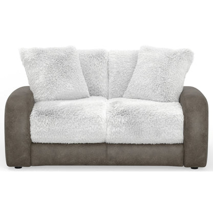 Snowball Loveseat in White Color