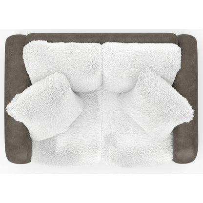 Snowball Loveseat in White Color