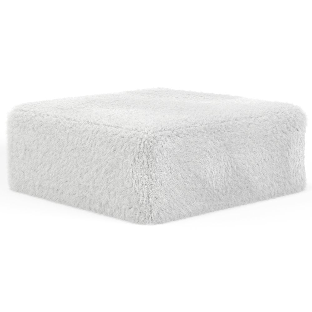 Snowball Cocktail Ottoman in White Color