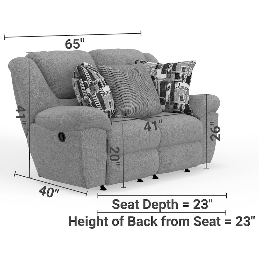 Trifecta Dual Rocking Reclining Loveseat