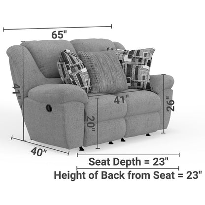 Trifecta Dual Rocking Reclining Loveseat