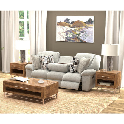 Trifecta Reclining Sofa with 3 Reclining Seats and Drop Down Table