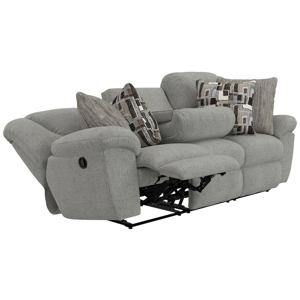 Trifecta Reclining Sofa with 3 Reclining Seats and Drop Down Table