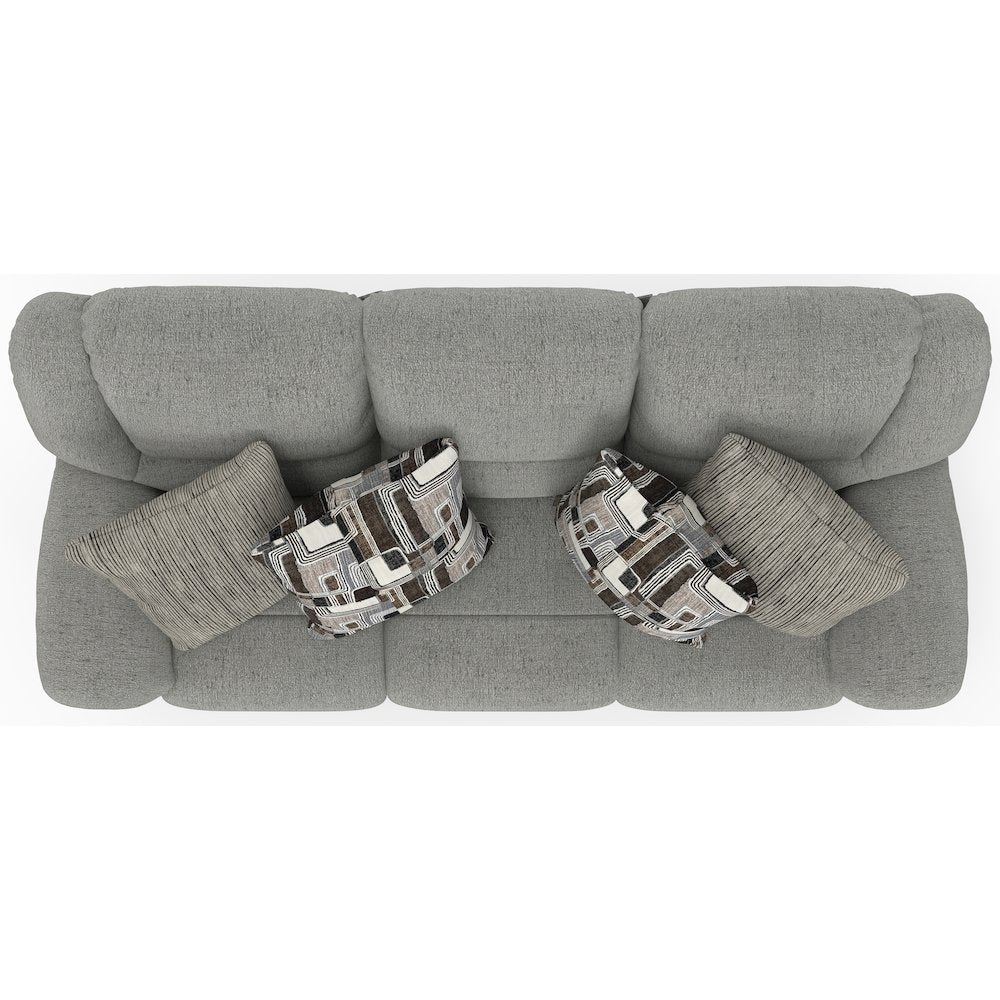Trifecta Reclining Sofa with 3 Reclining Seats and Drop Down Table