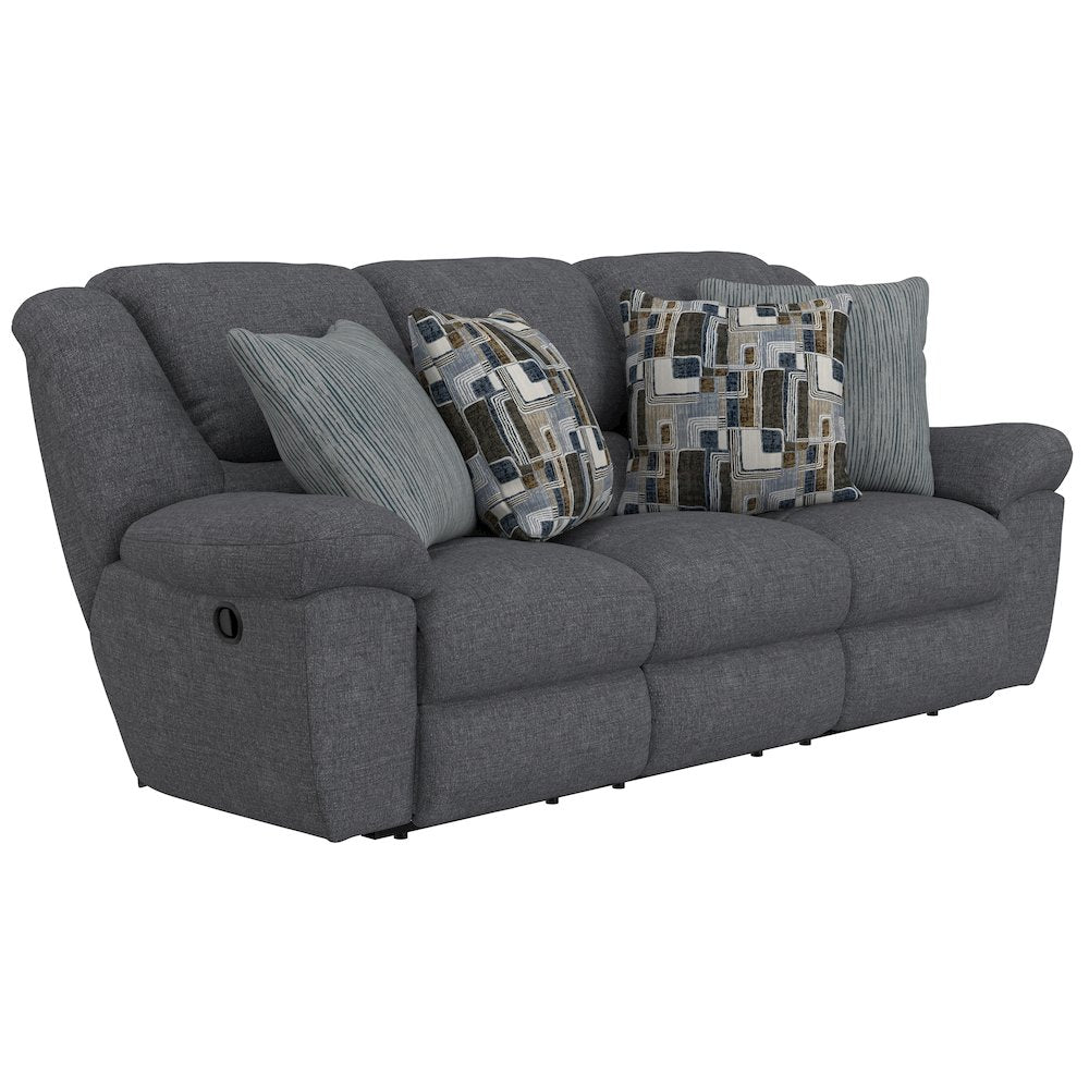 Trifecta Reclining Sofa with 3 Reclining Seats and Drop Down Table