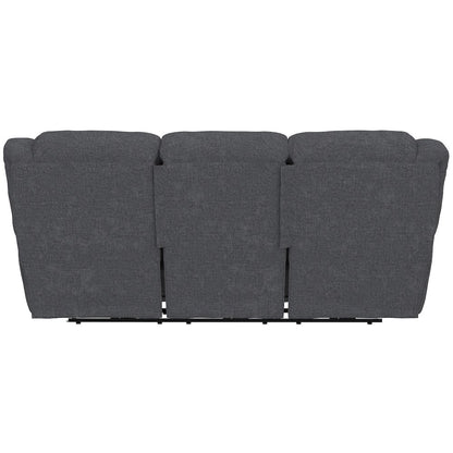 Trifecta Reclining Sofa with 3 Reclining Seats and Drop Down Table
