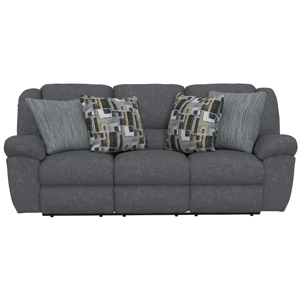 Trifecta Reclining Sofa with 3 Reclining Seats and Drop Down Table