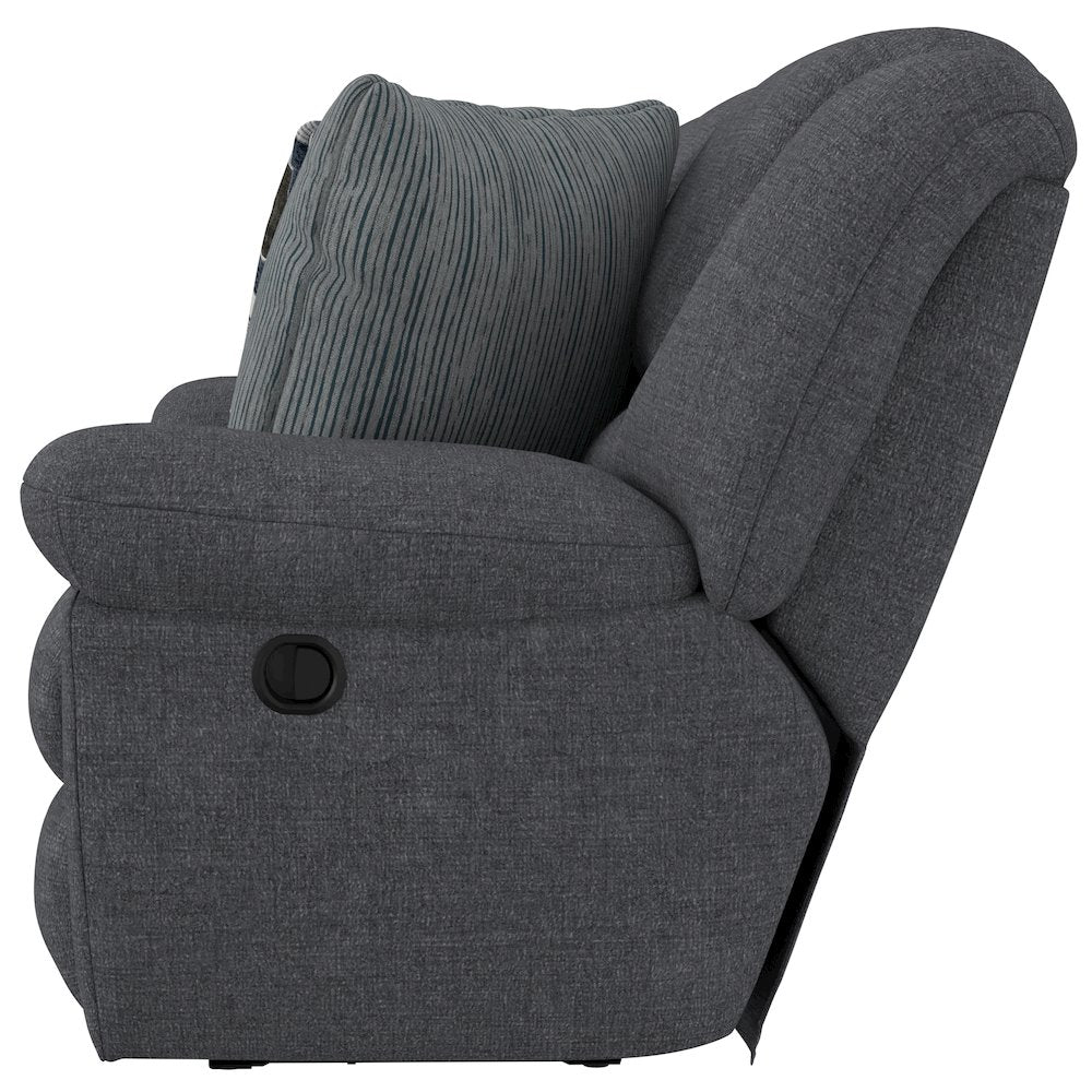 Trifecta Reclining Sofa with 3 Reclining Seats and Drop Down Table