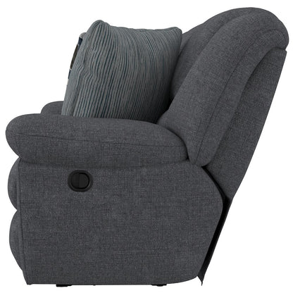 Trifecta Reclining Sofa with 3 Reclining Seats and Drop Down Table