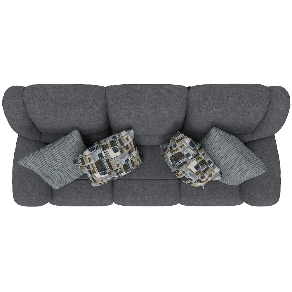 Trifecta Reclining Sofa with 3 Reclining Seats and Drop Down Table