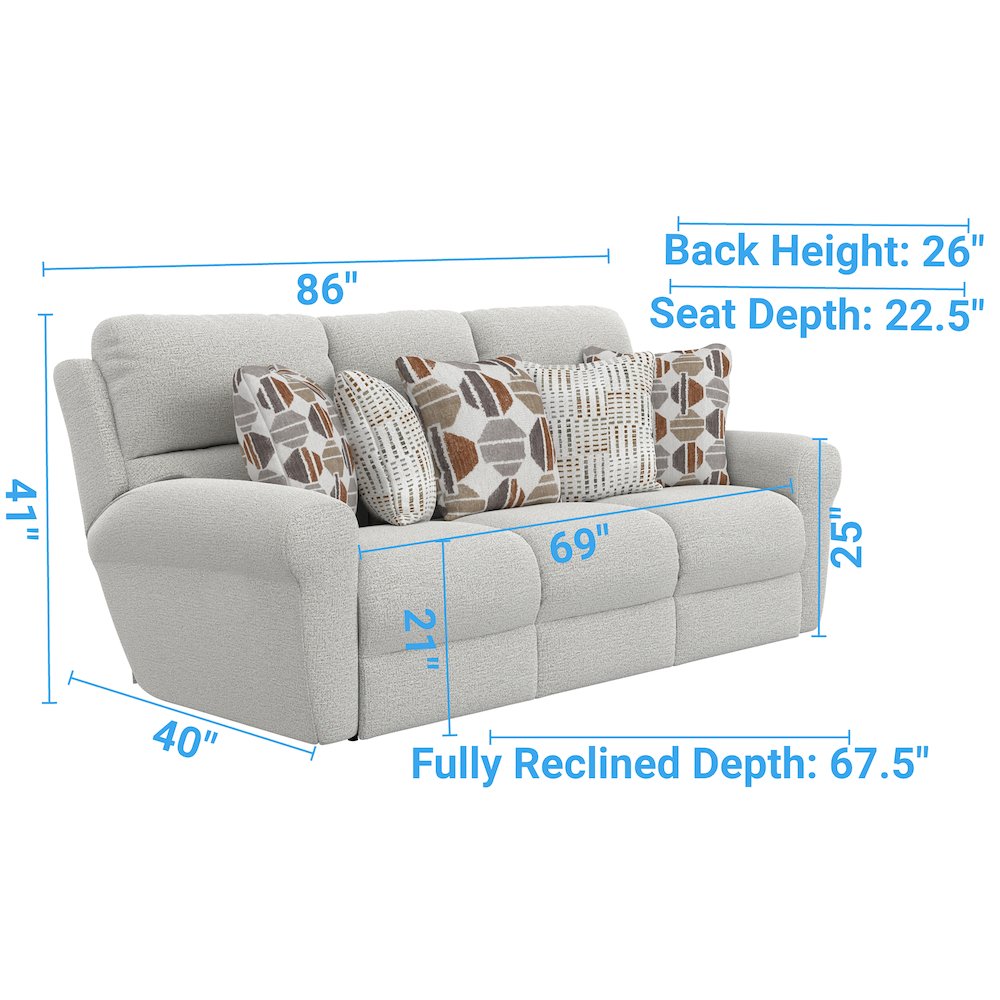 Kellen Power Zero Gravity Reclining Sofa