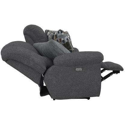 Trifecta Power Reclining Sofa with 3 Reclining Seats and Drop Down Table