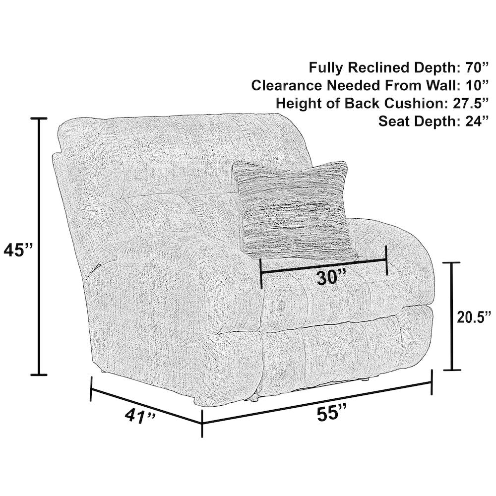 Ashland Power Lay Flat Recliner