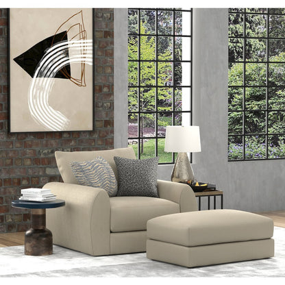 Ezra Chair & 1/2 with Cuddler Cushion in Brown Color