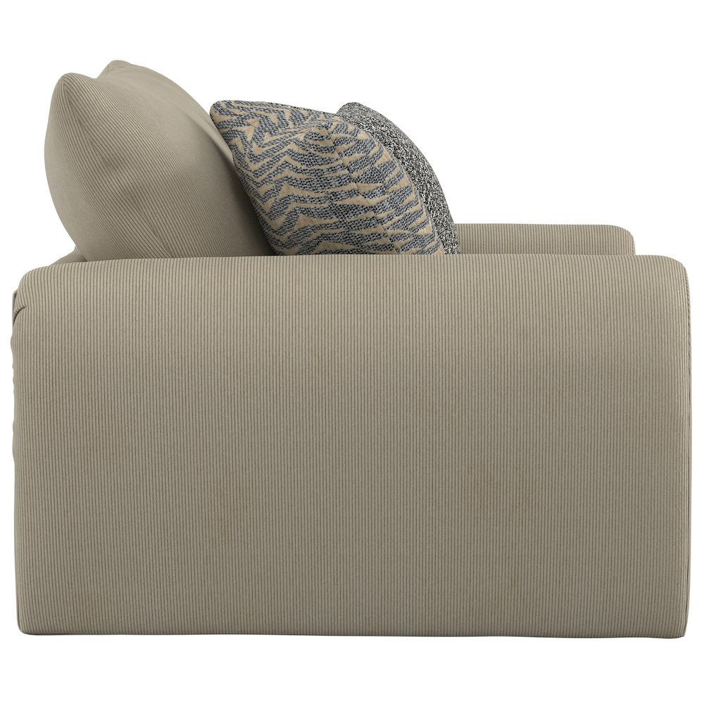 Ezra Chair & 1/2 with Cuddler Cushion in Brown Color