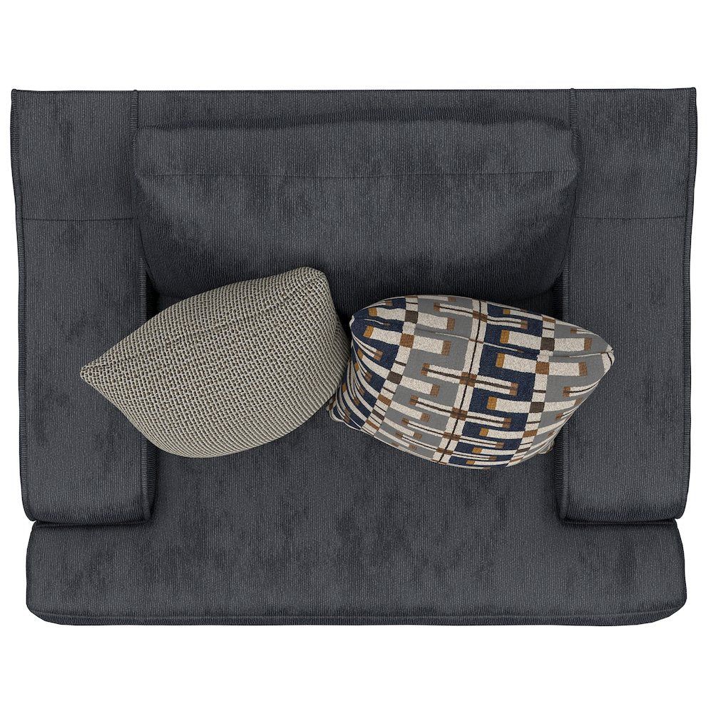 Olympus Chair & 1/2 with Cuddler Cushion in Blue Color