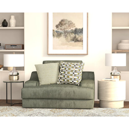 Olympus Chair & 1/2 with Cuddler Cushion in Green Color