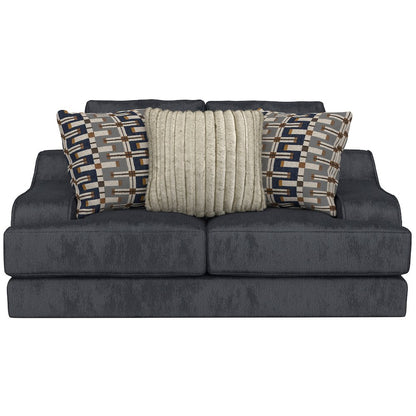 Olympus Loveseat with Cuddler Coil Cushions in Blue Color