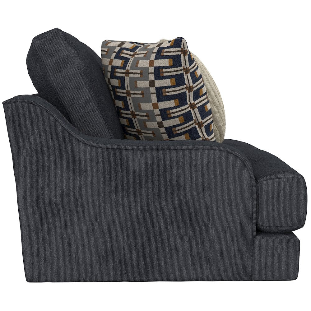 Olympus Loveseat with Cuddler Coil Cushions in Blue Color