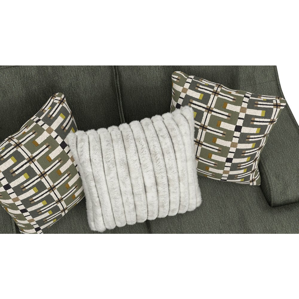 Olympus Loveseat with Cuddler Coil Cushions in Green Color