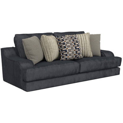 Olympus Sofa with Cuddler Coil Cushions in Blue Color