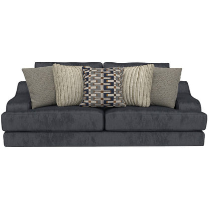 Olympus Sofa with Cuddler Coil Cushions in Blue Color
