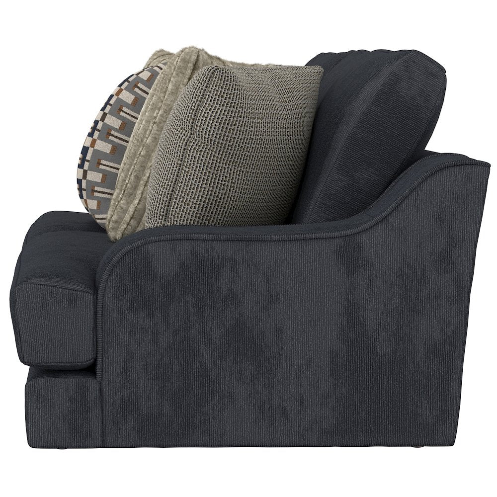 Olympus Sofa with Cuddler Coil Cushions in Blue Color