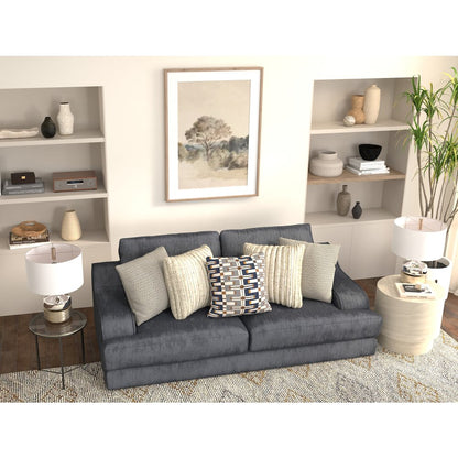 Olympus Sofa with Cuddler Coil Cushions in Blue Color