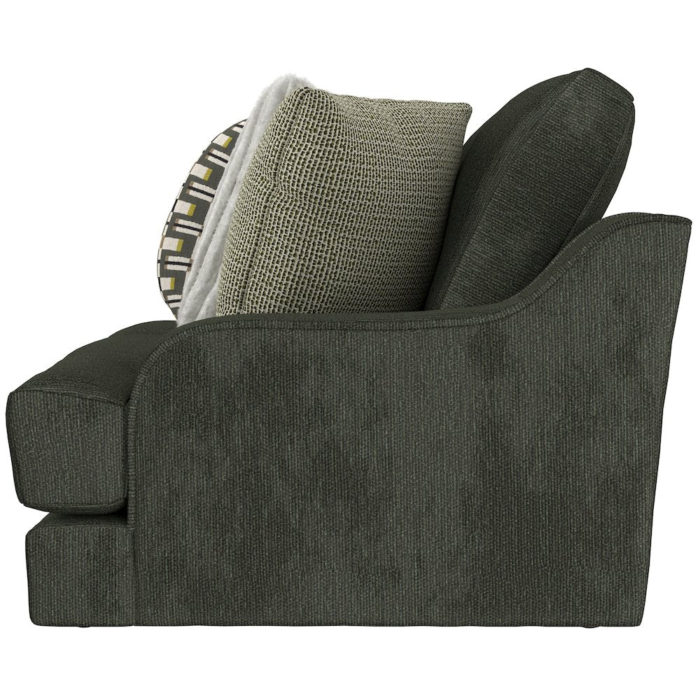 Olympus Sofa with Cuddler Coil Cushions in Green Color