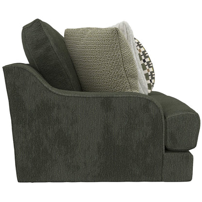 Olympus Sofa with Cuddler Coil Cushions in Green Color