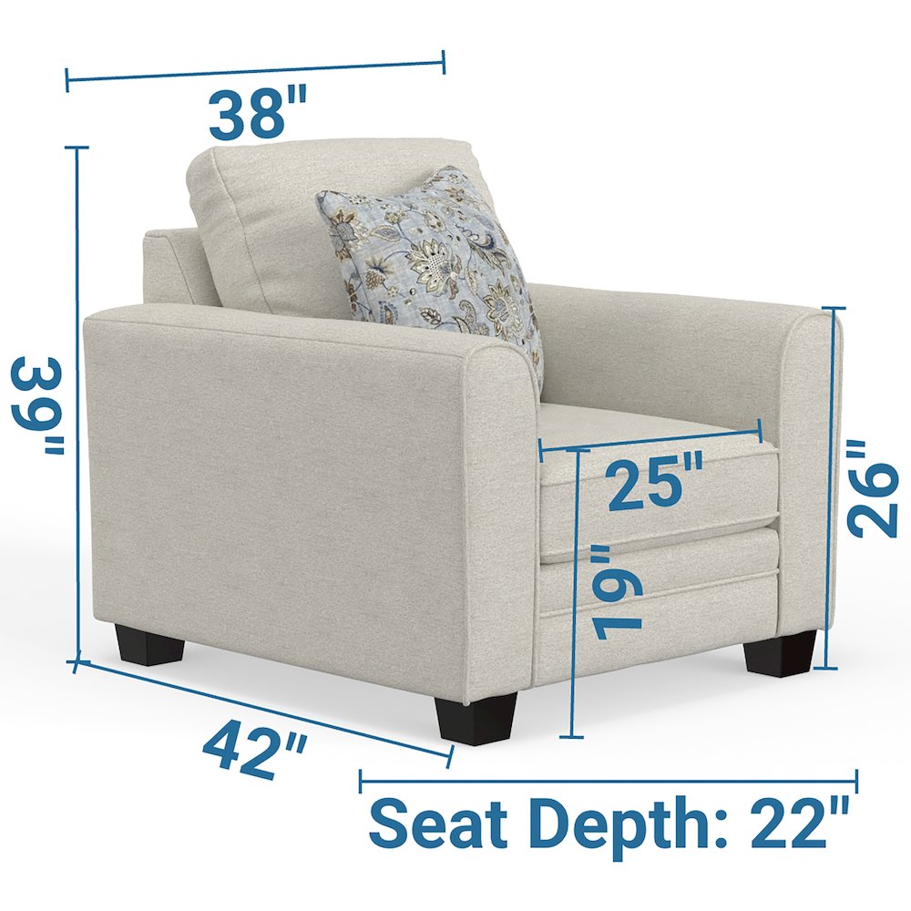 Magnolia Club Chair in Beige Color