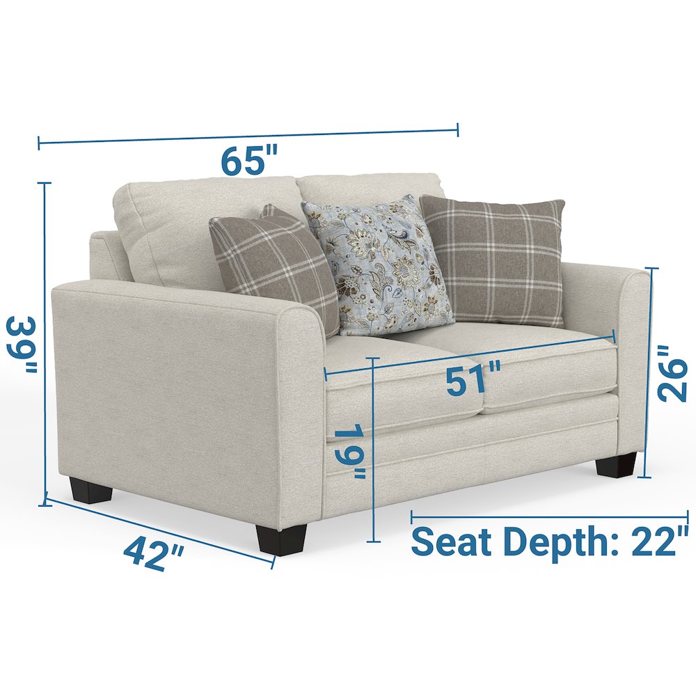 Magnolia Loveseat in Beige Color