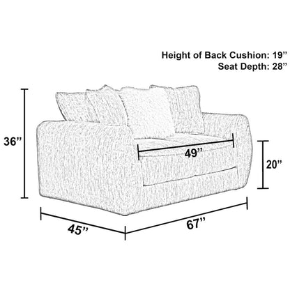 Bankside Loveseat in Grey Color