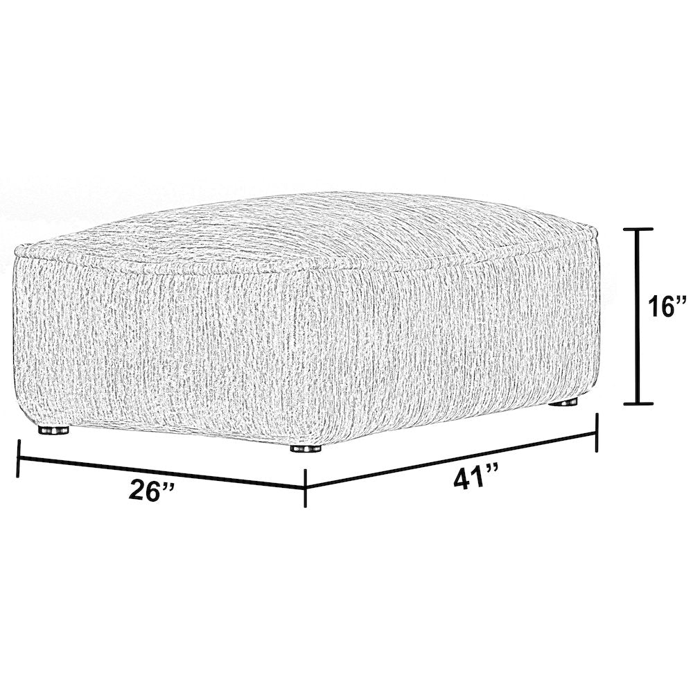 Bankside Ottoman in Grey Color