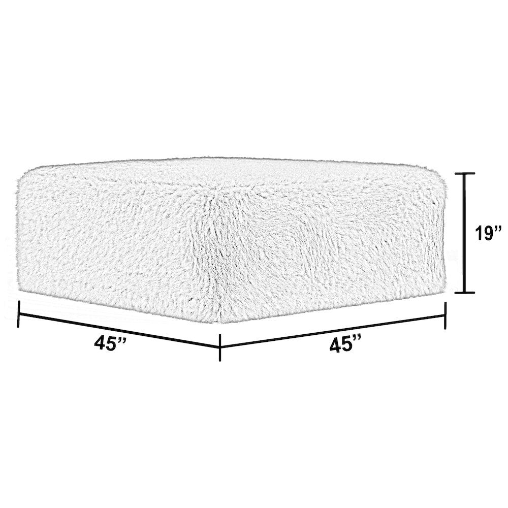Bankside Cocktail Ottoman in White Color