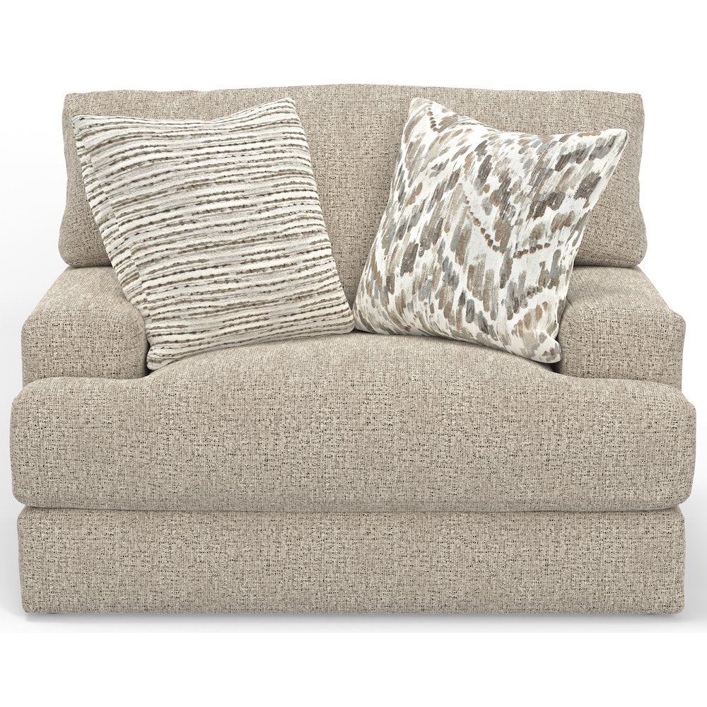 Brett Chair with Cuddler Cushion in Brown Color