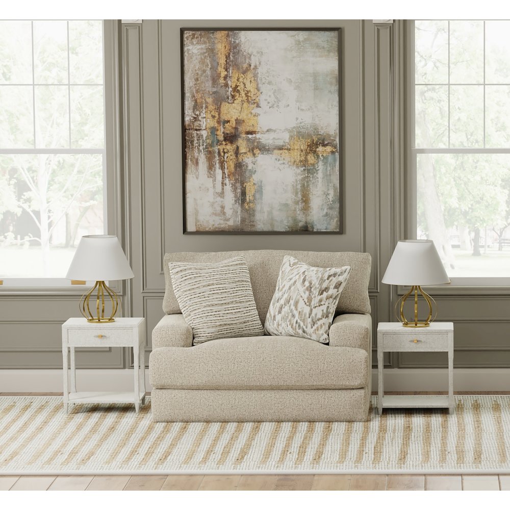 Brett Chair with Cuddler Cushion in Brown Color