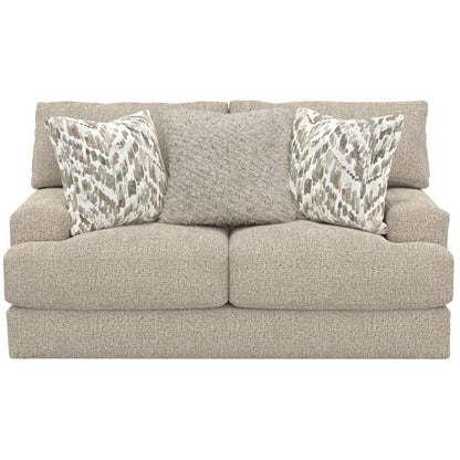 Brett Loveseat with Cuddler Cushions in Brown Color