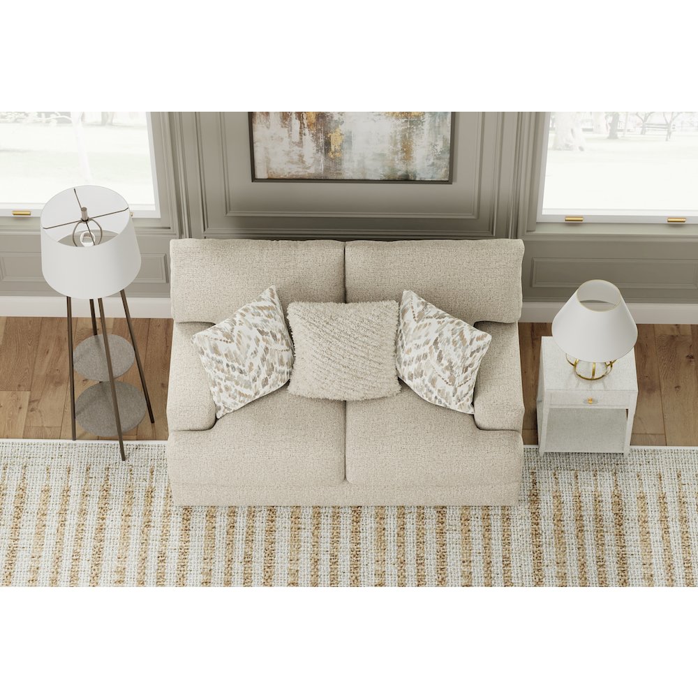 Brett Loveseat with Cuddler Cushions in Brown Color