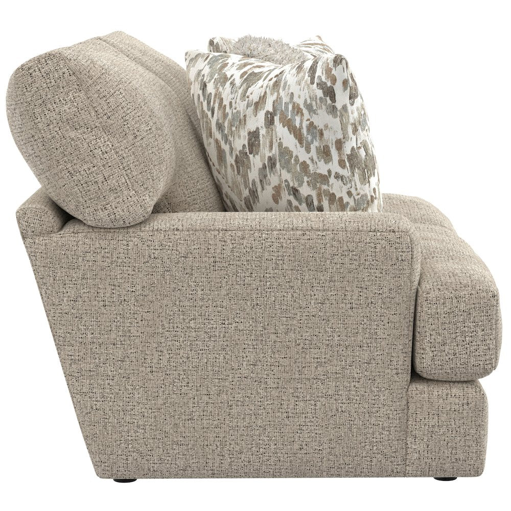 Brett Loveseat with Cuddler Cushions in Brown Color