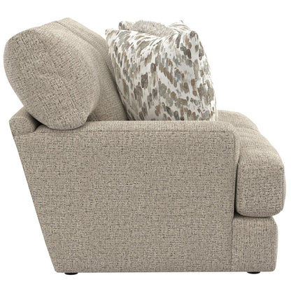 Brett Loveseat with Cuddler Cushions in Brown Color