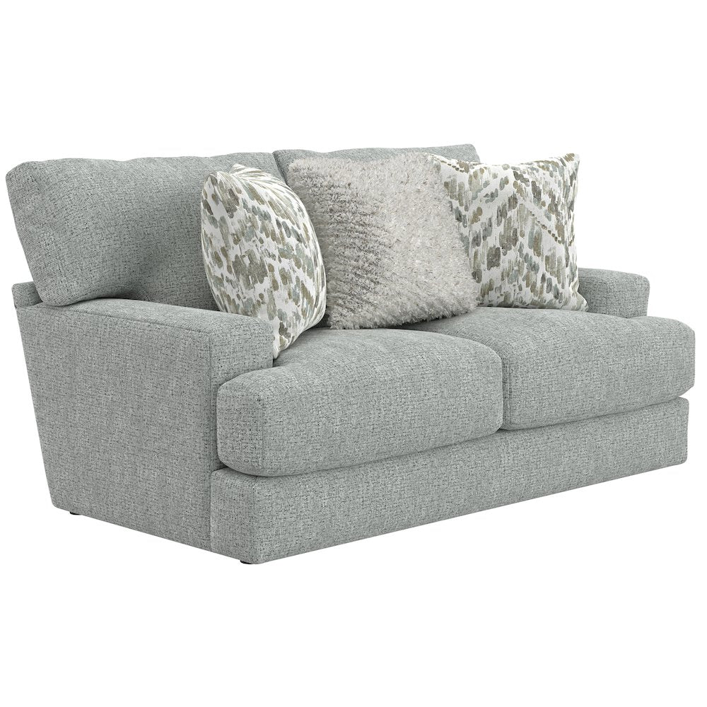 Brett Loveseat with Cuddler Cushions in Blue Color