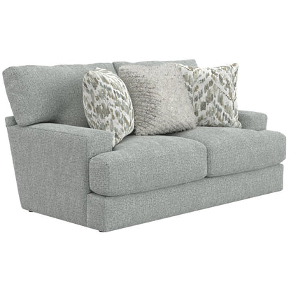 Brett Loveseat with Cuddler Cushions in Blue Color