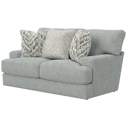 Brett Loveseat with Cuddler Cushions in Blue Color